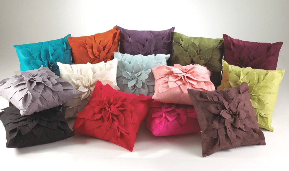 Sara's Garden Petal Decorative Throw Pillow (17" Square)