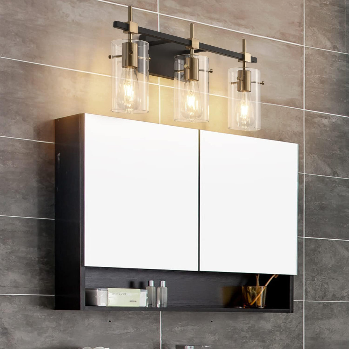 Vintage Vanity Lights with Glass Shade