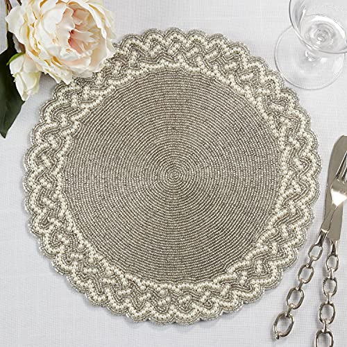 Elegant Hand Beaded Design Placemat