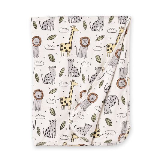 Couverture de poussette pour bébé en bambou Safari Snuggles Jungle