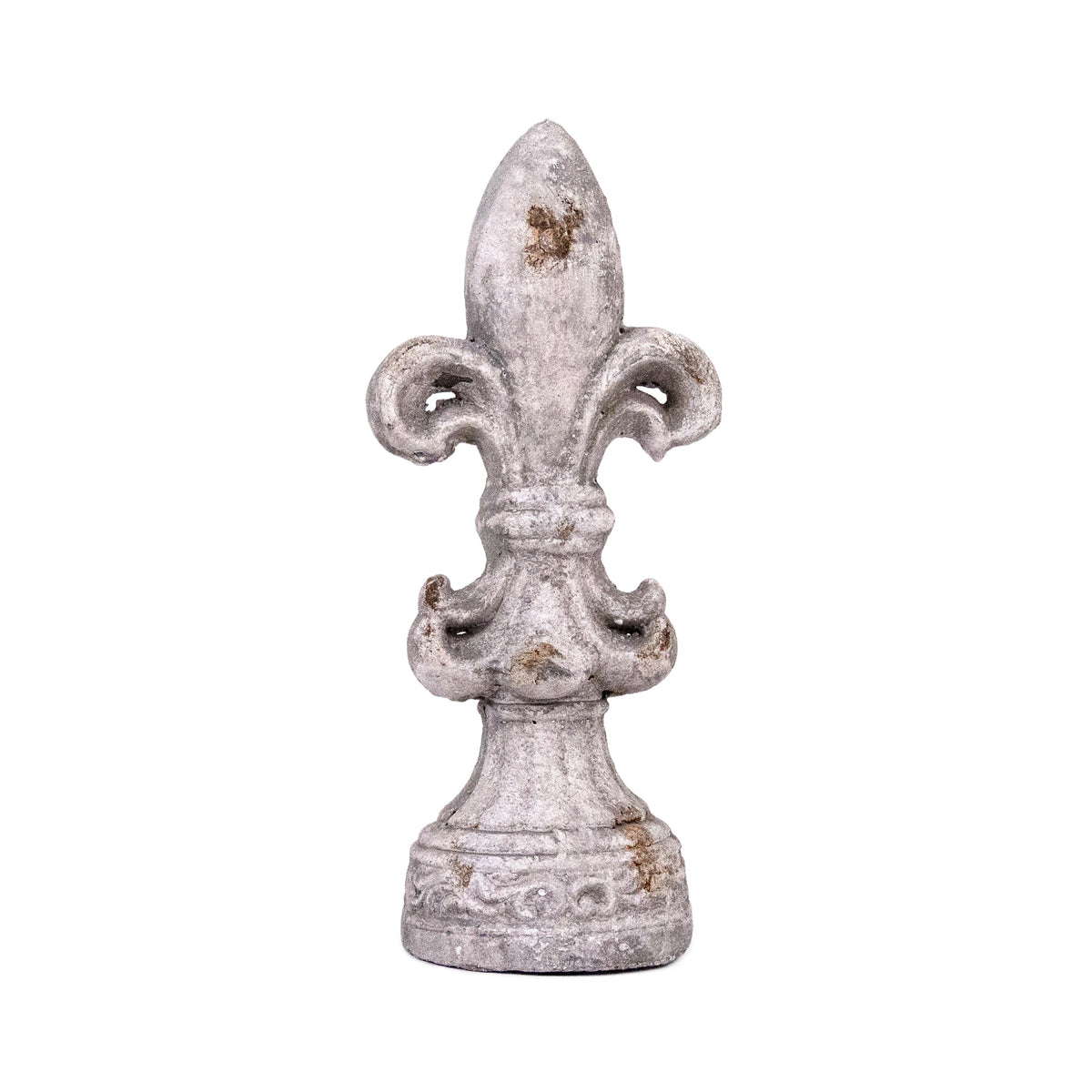 Weathered Fleur-de-Lis Finial 10.5 in