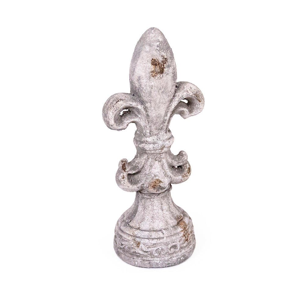 Weathered Fleur-de-Lis Finial 10.5 in
