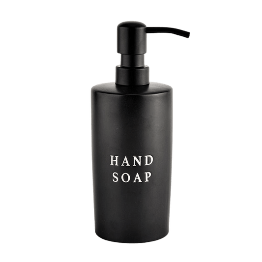 15oz Black Stoneware Hand Soap Dispenser