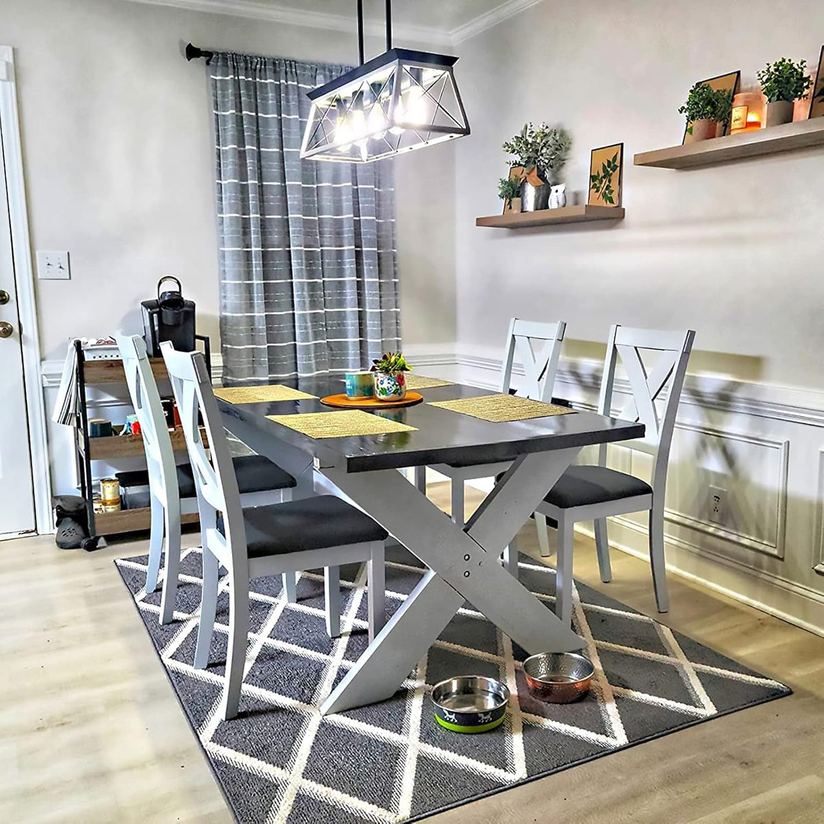 5-Light Farmhouse Pendant Linear Chandelier