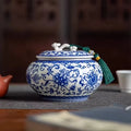 Ruyi Lotus Vine Chinoiserie Lidded Jar