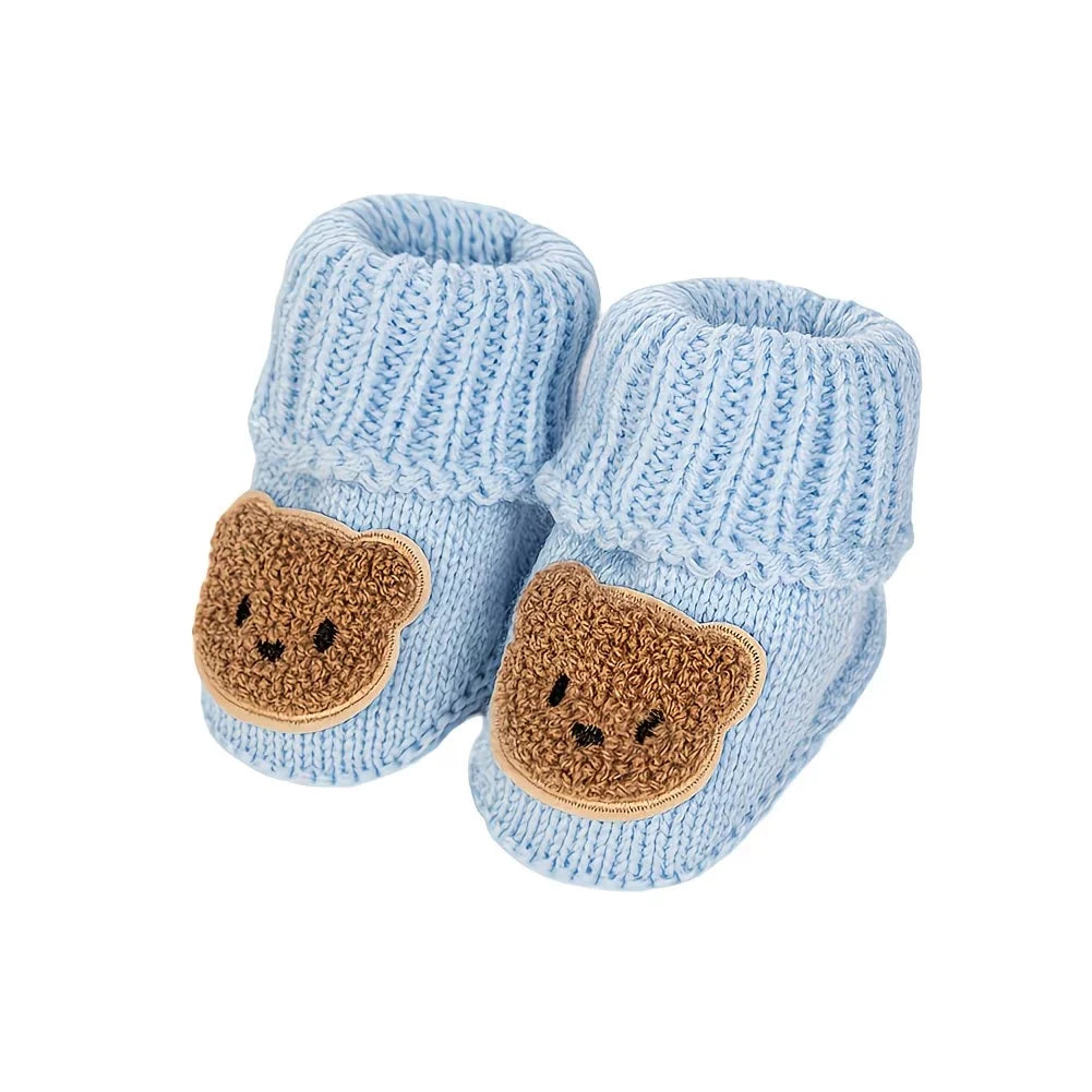 Little Bear Knit Baby Booties
