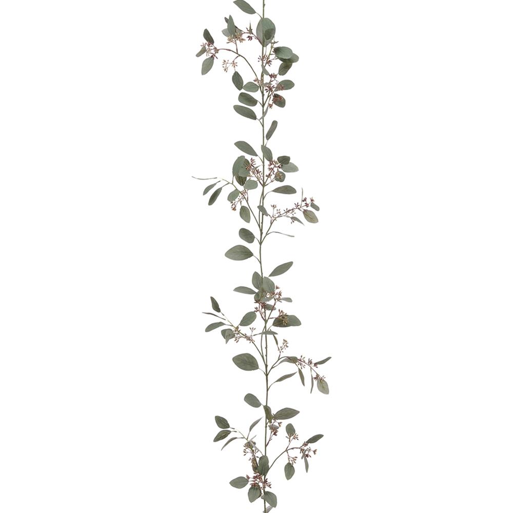 6' Eucalyptus Seed Garland - Green & Grey Artificial Greenery