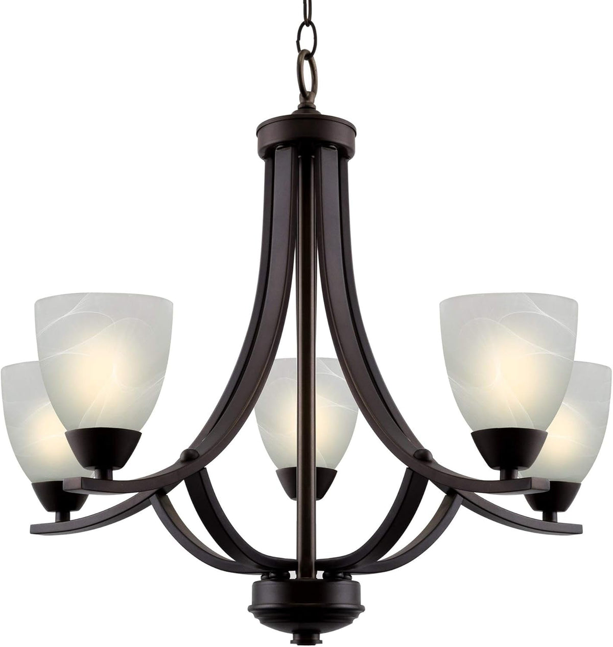 Contemporary 5-Light Large Chandelier