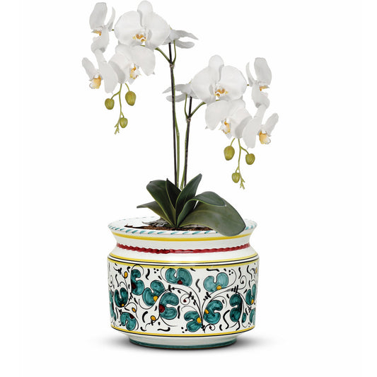 COQ VERT D'ORVIETO : Cache-pot cylindrique (Petit modèle)