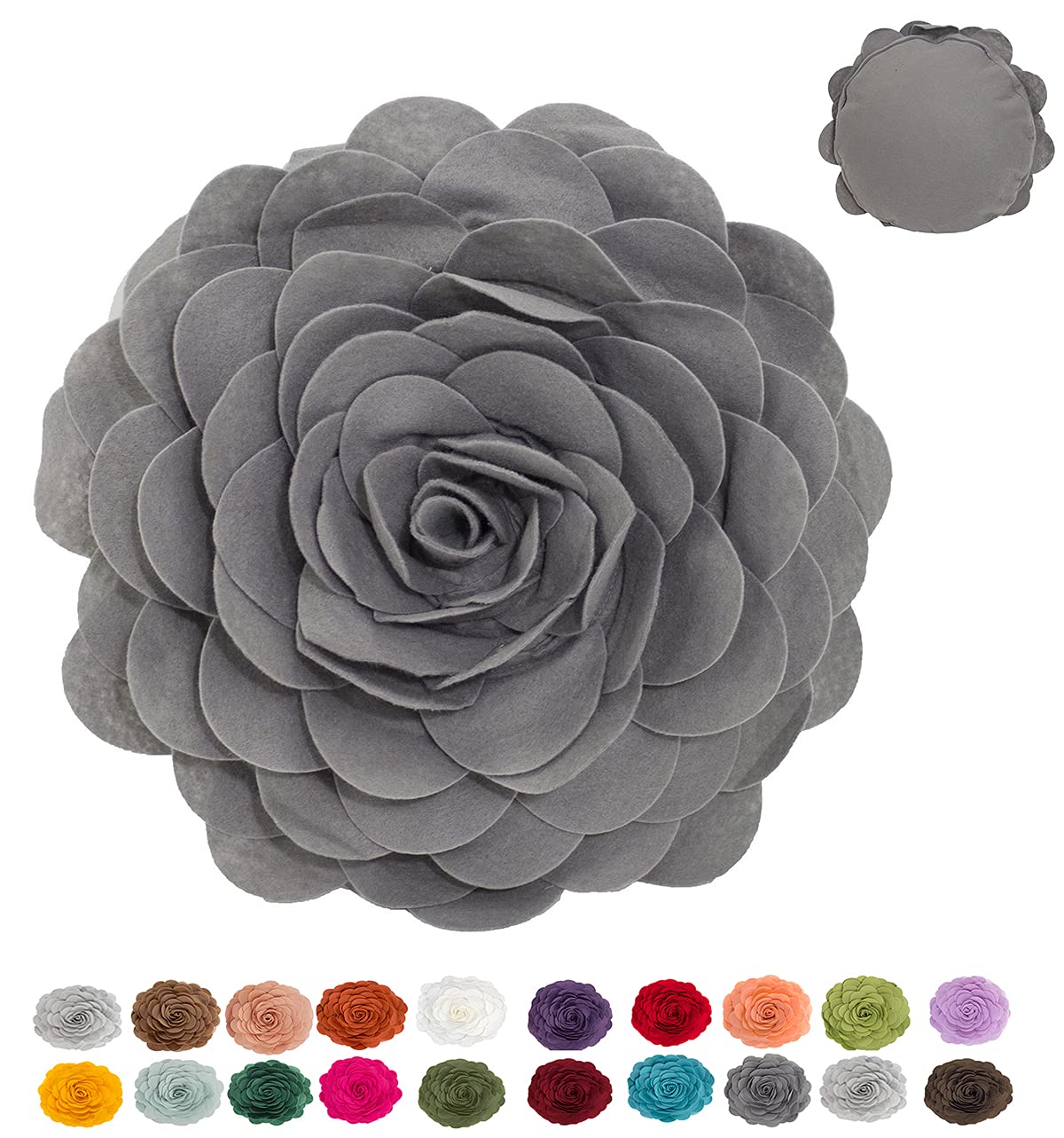 Eva's Flower Garden Decorative Throw Pillow (16" Round - Cover Only)