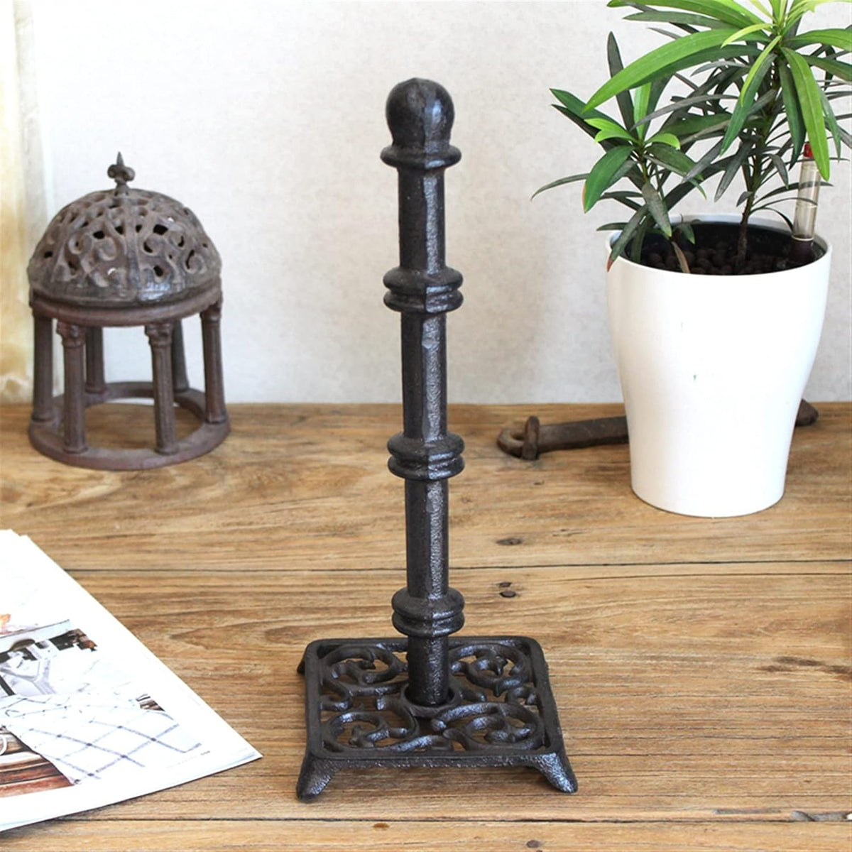 Cast Iron Anima Paper Towel Holder