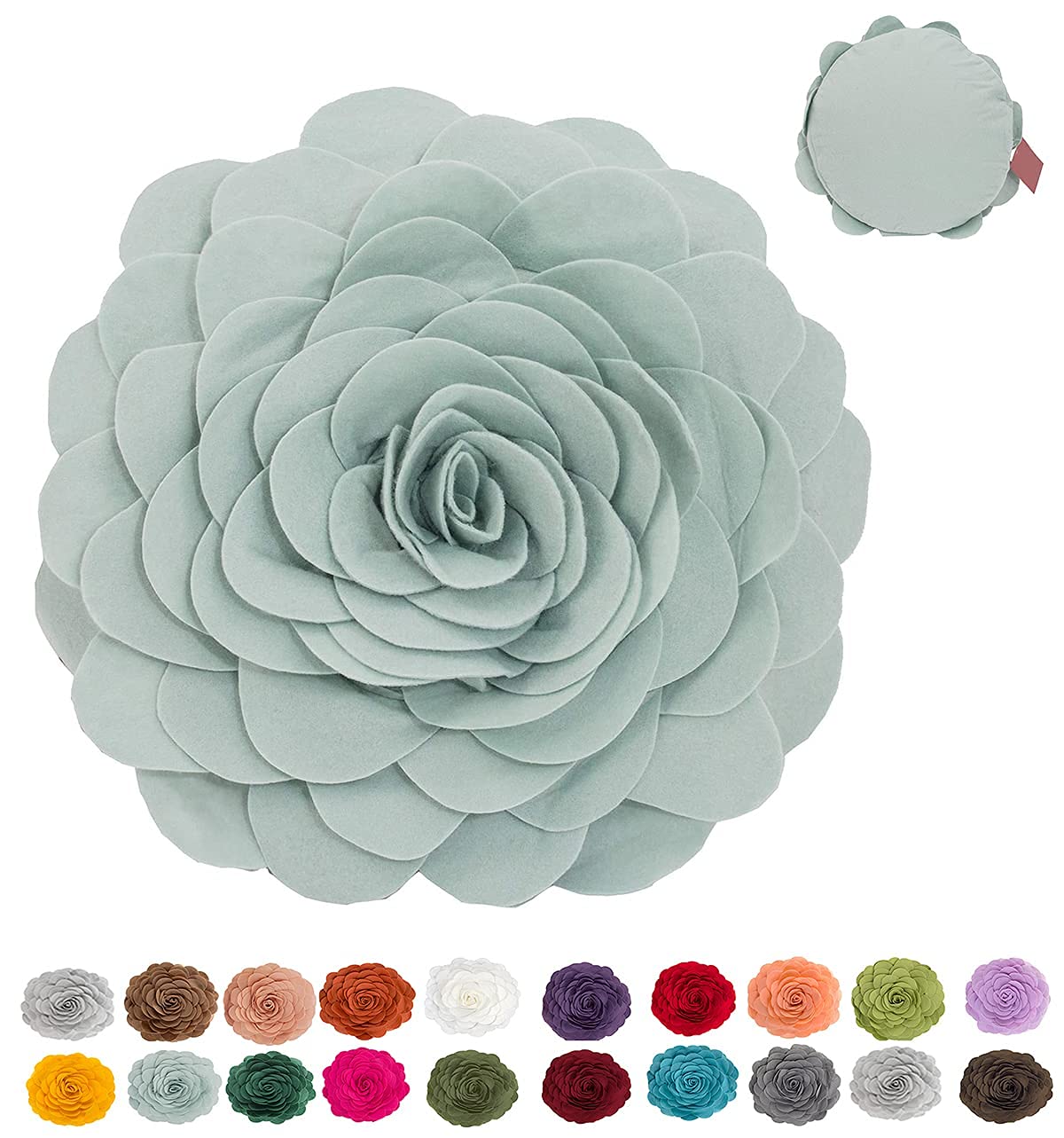 Eva's Flower Garden Decorative Throw Pillow (16" Round - Cover Only)