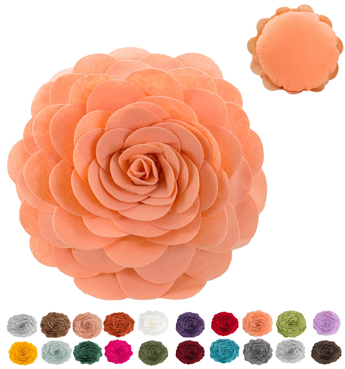 Eva's Flower Garden Decorative Throw Pillow (13" Round)