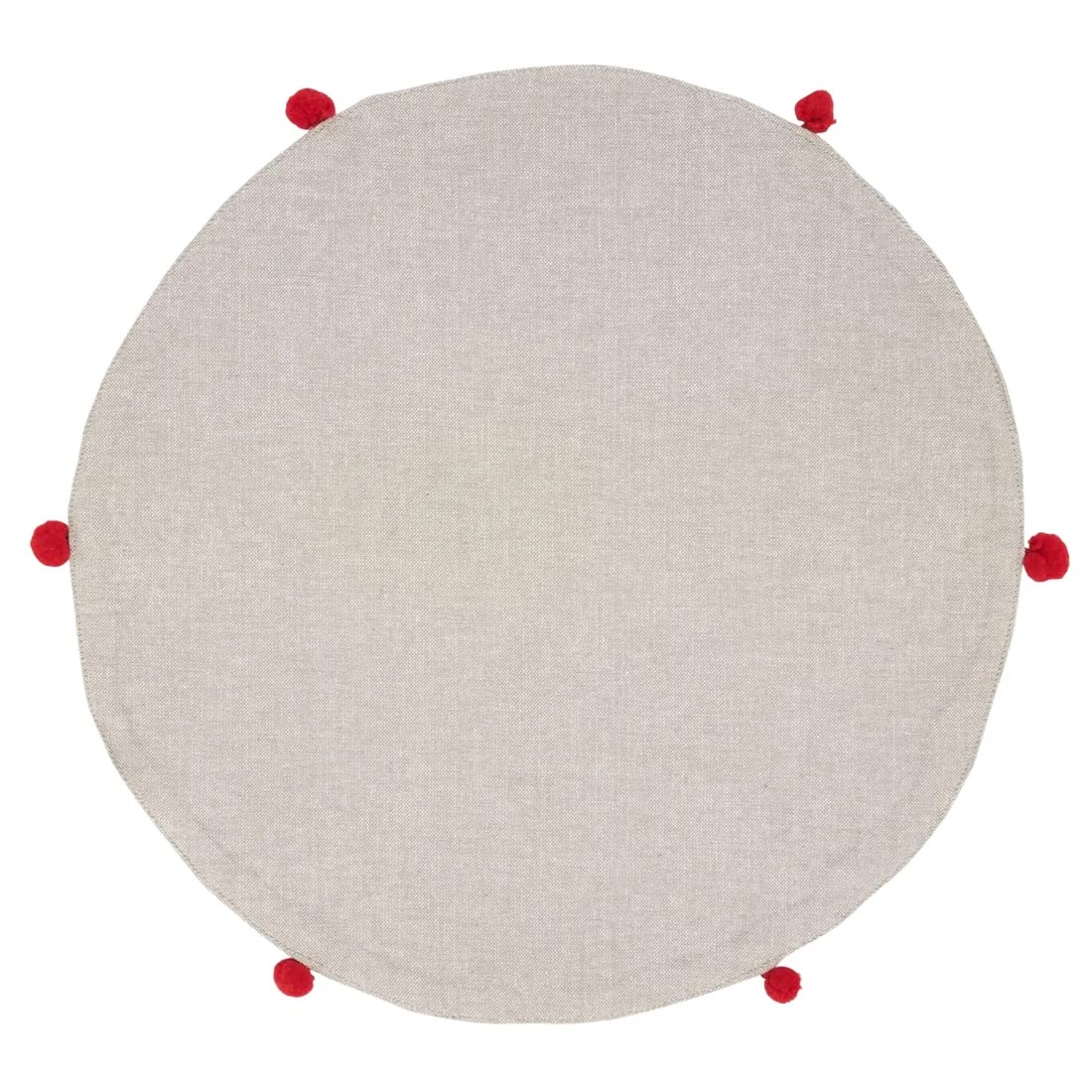 Embroidered Christmas Trees Design Placemats with Tassel 14" Round