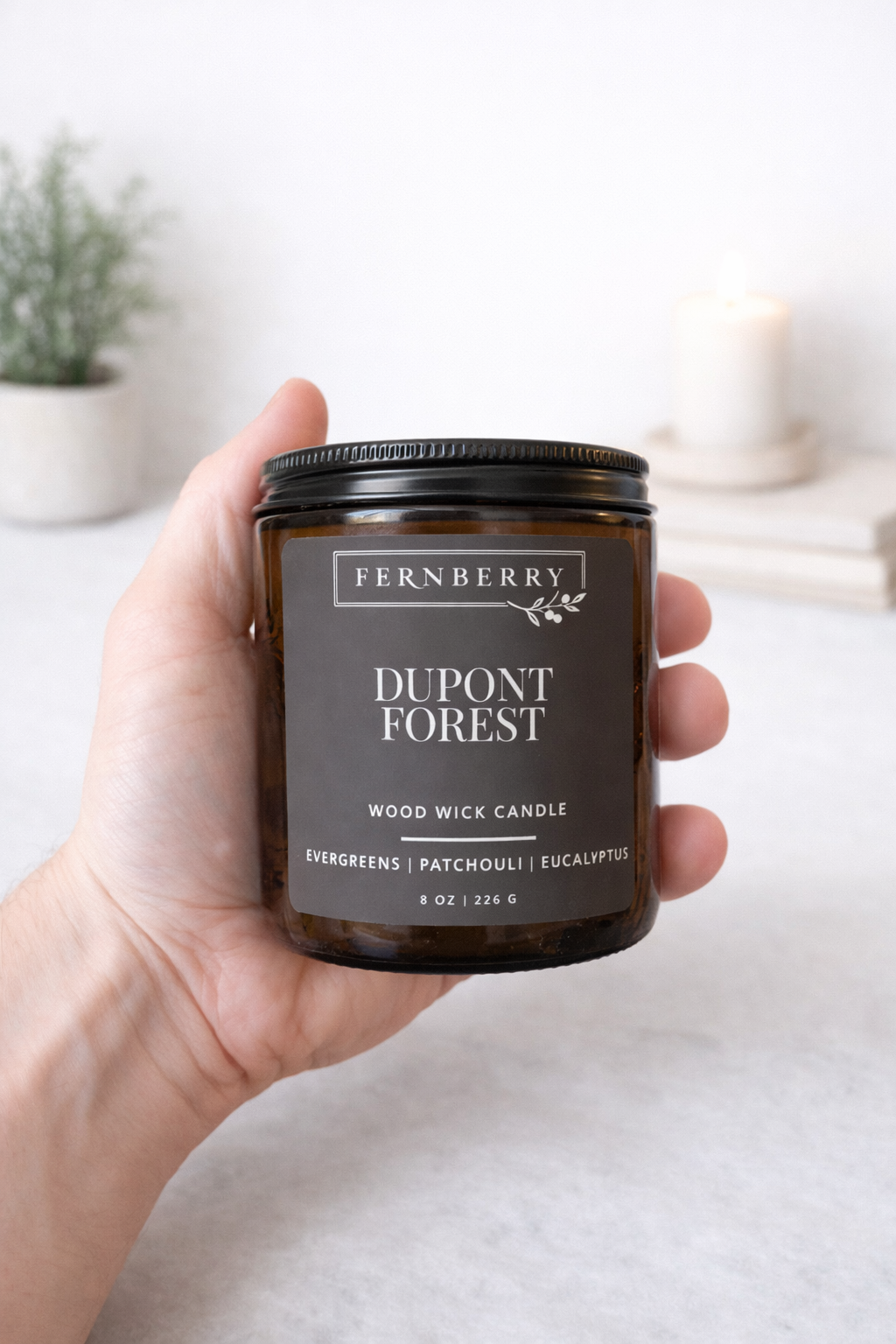 DuPont Forest- 8oz Wood Wick Candle