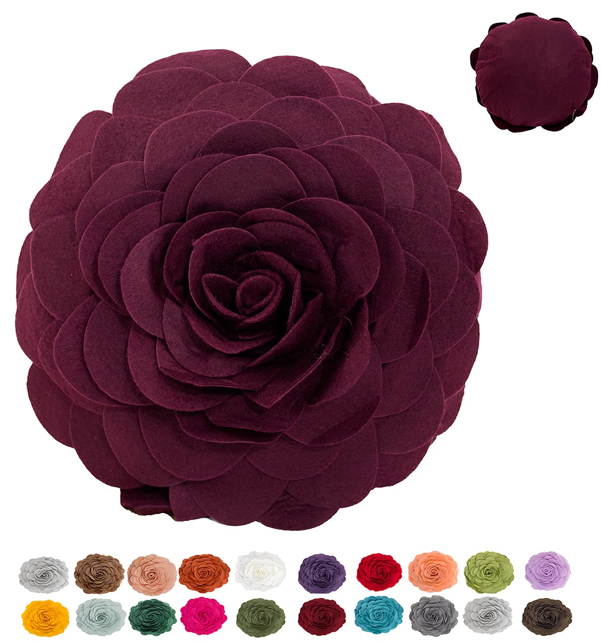 Eva's Flower Garden Decorative Throw Pillow (16" Round - Cover Only)