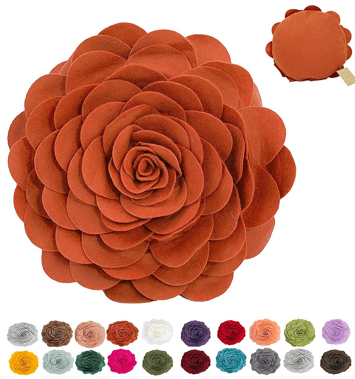 Eva's Flower Garden Decorative Throw Pillow (13" Round)