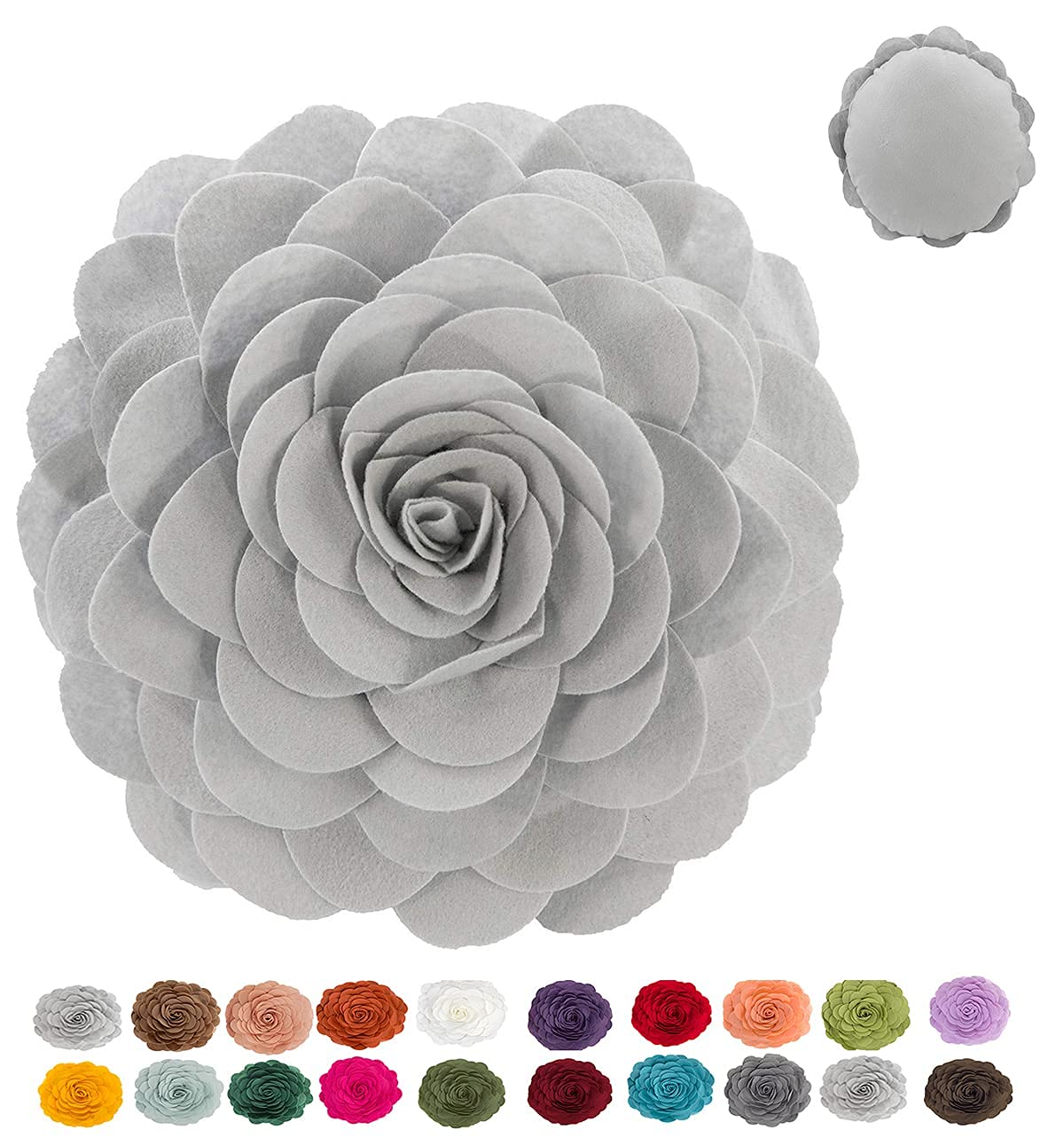 Eva's Flower Garden Decorative Throw Pillow (13" Round)