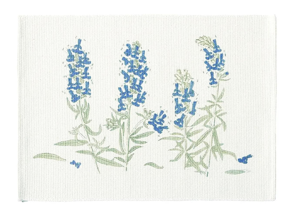 Botanical Floral Print Cotton Blend Woven Table Placemats