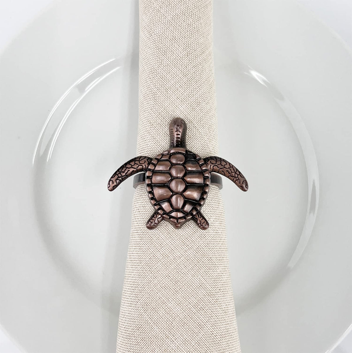 Nature's Touch Sea Turtle Metal Napkin Rings