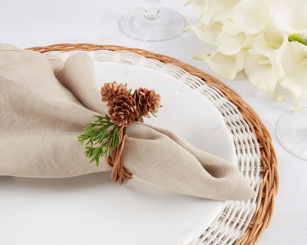 Woodland Pine Cone Decorative Napkin Rings