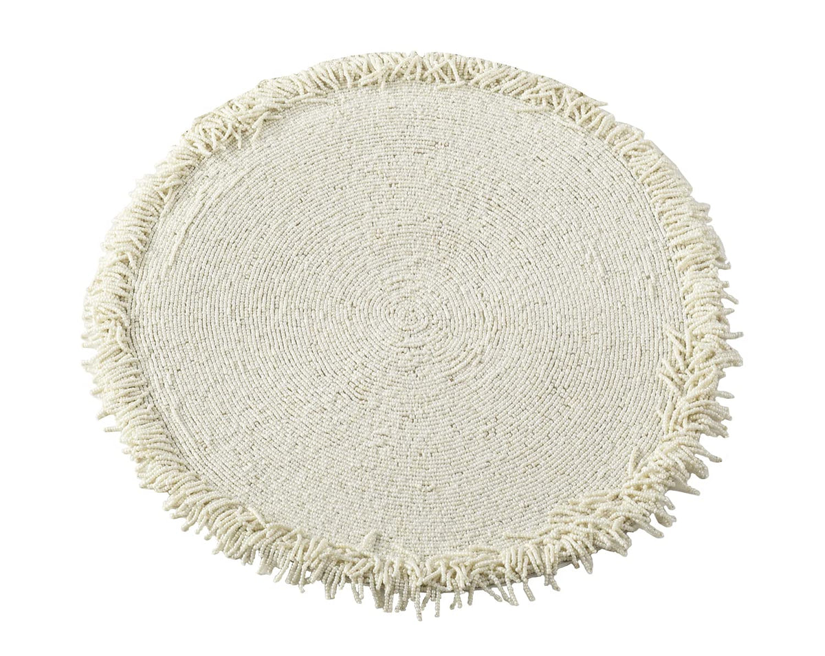 Isla Handmade Glass Beaded Design 15-inch Round Placemat