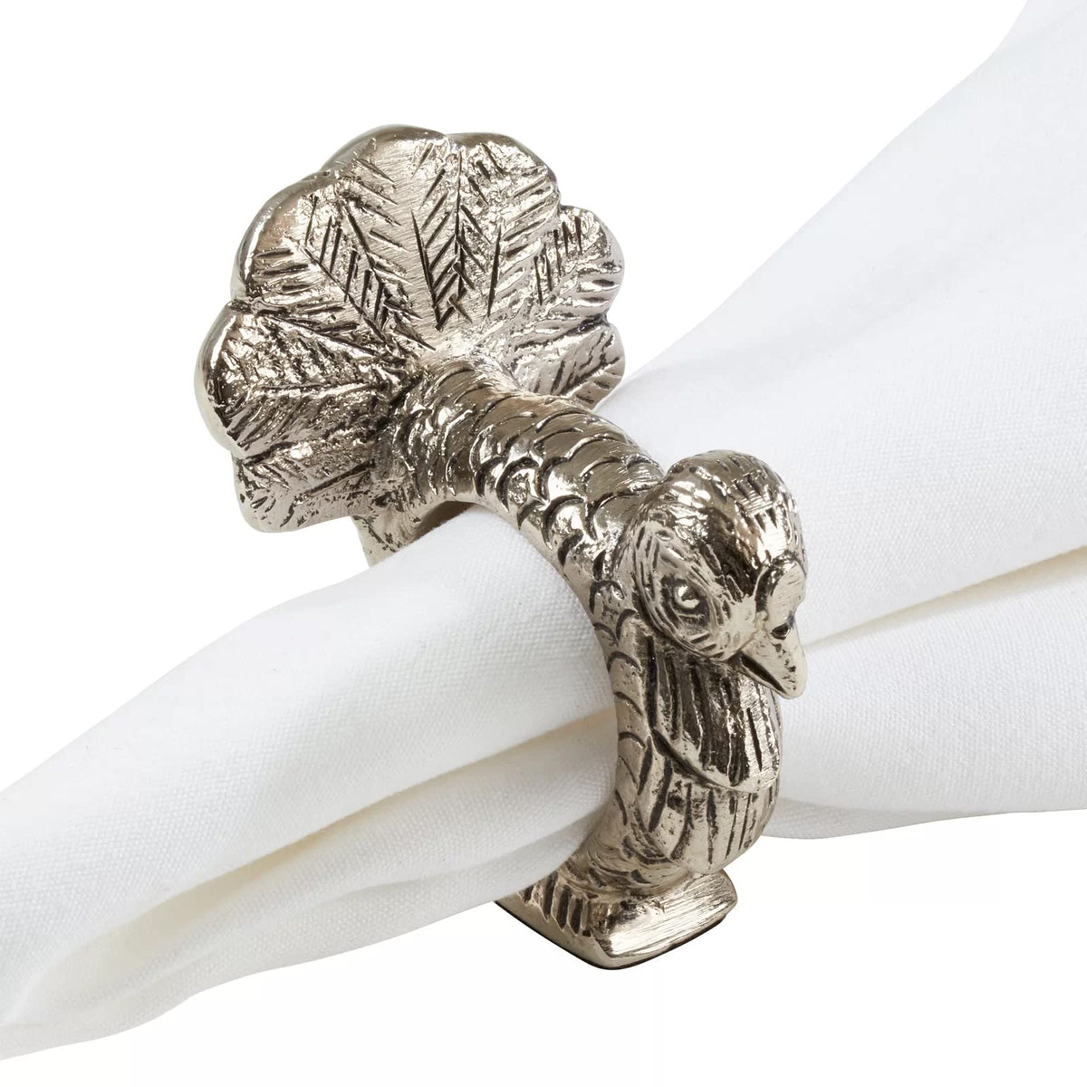 Turkey Design Aluminum Decorative Napkin Rings