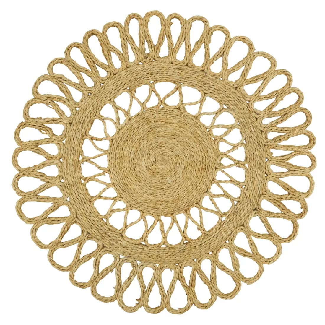 Handwoven Loopy Jute Placemats 16" Round