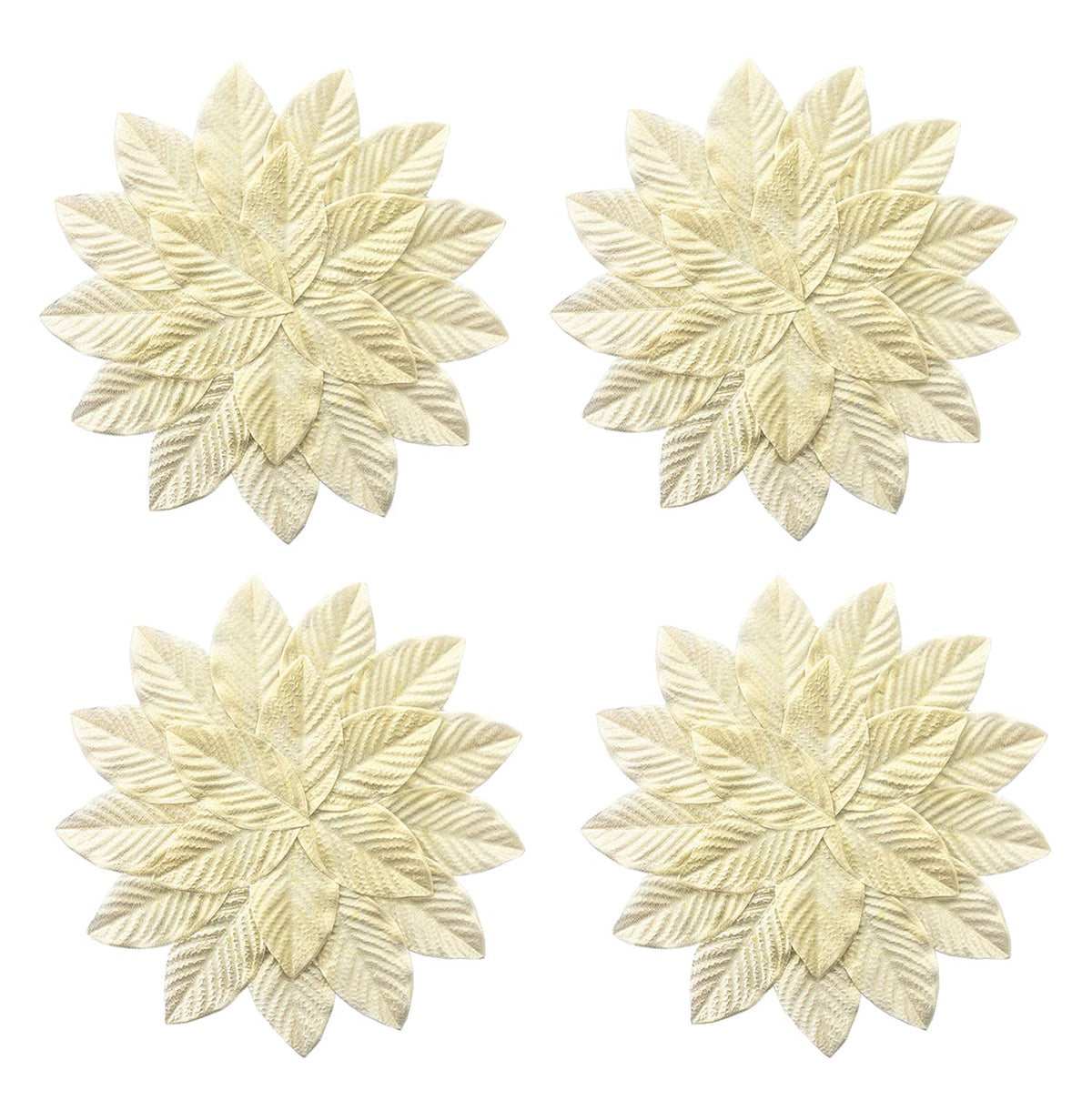 Handmade Leaf Shaped Shimmer Placemats