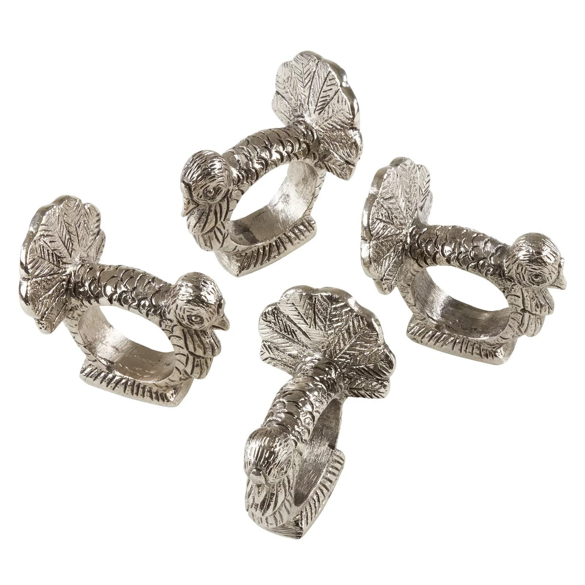 Turkey Design Aluminum Decorative Napkin Rings