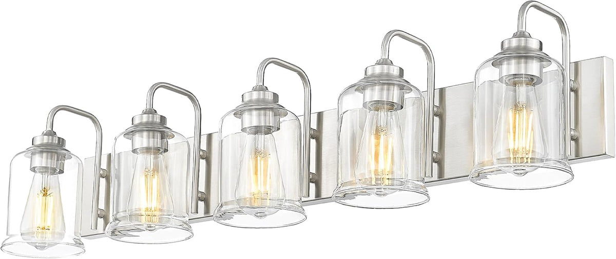 Farmhouse Glass Bathroom Vanity Light Fixture