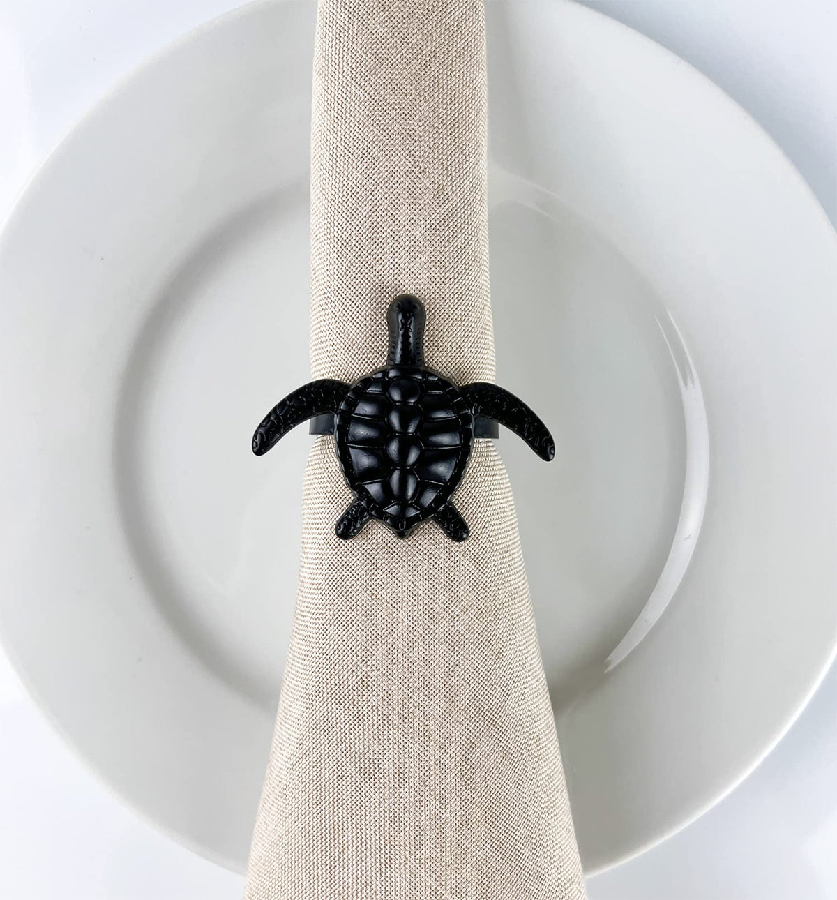 Nature's Touch Sea Turtle Metal Napkin Rings