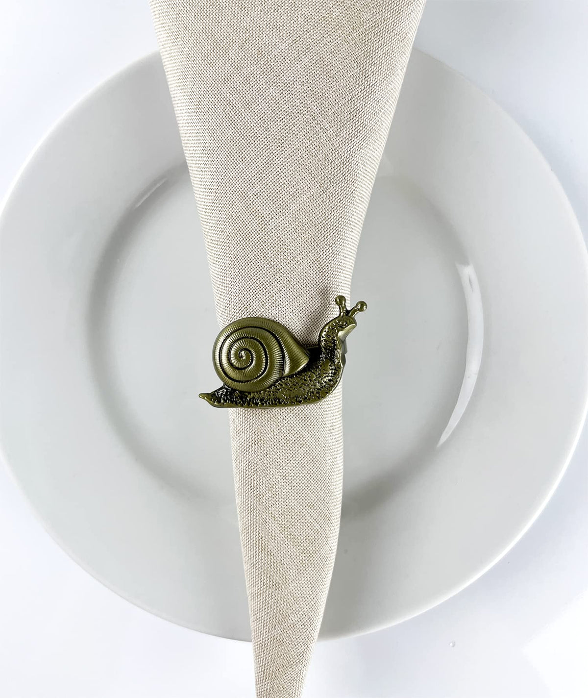 Nature's Touch Snail Metal Napkin Rings