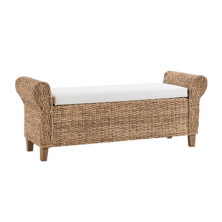 Arnaldo Rattan Storage Bench Karat Home 27.99 kg