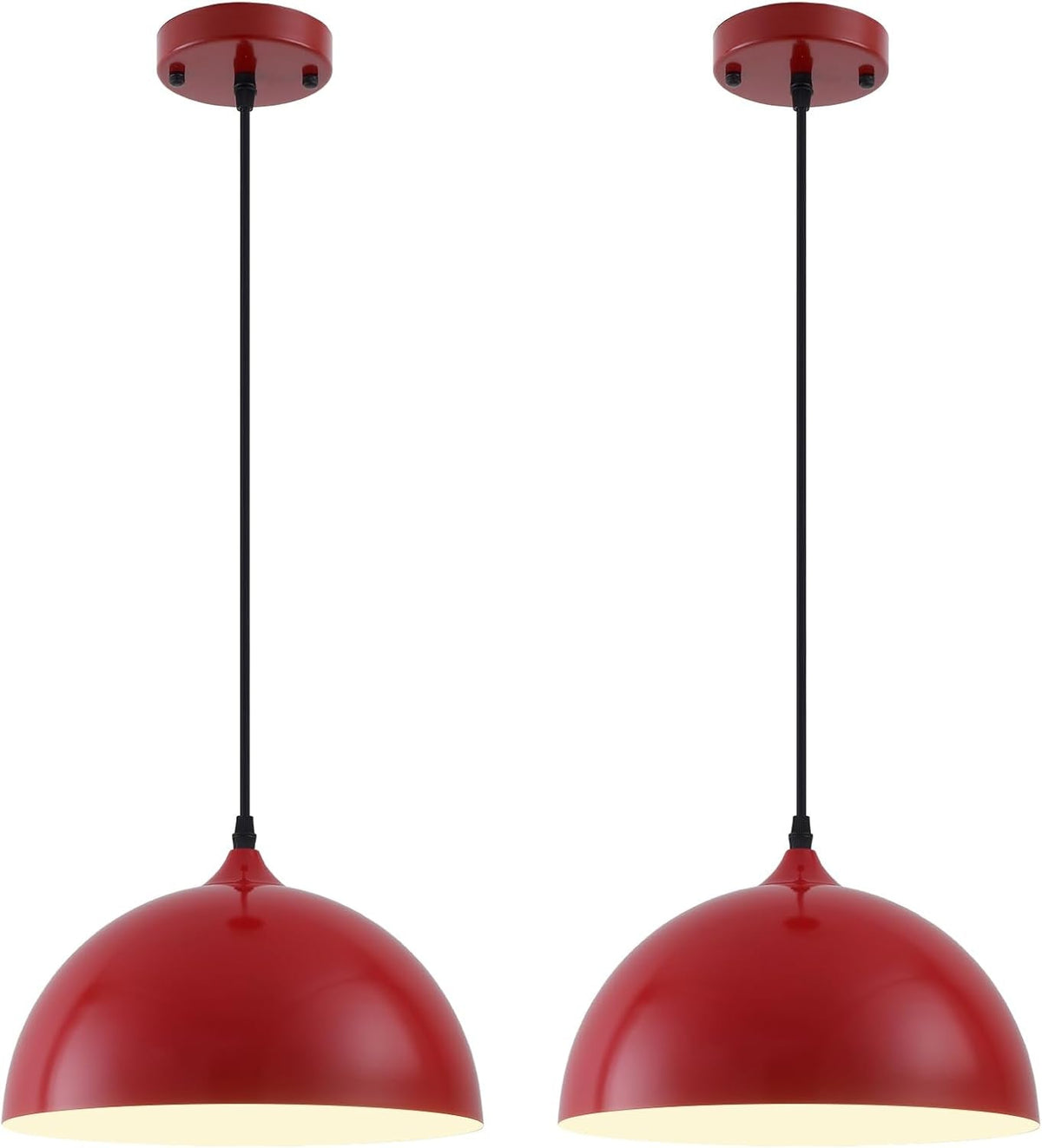 2 Farmhouse Dome Pendant Lights