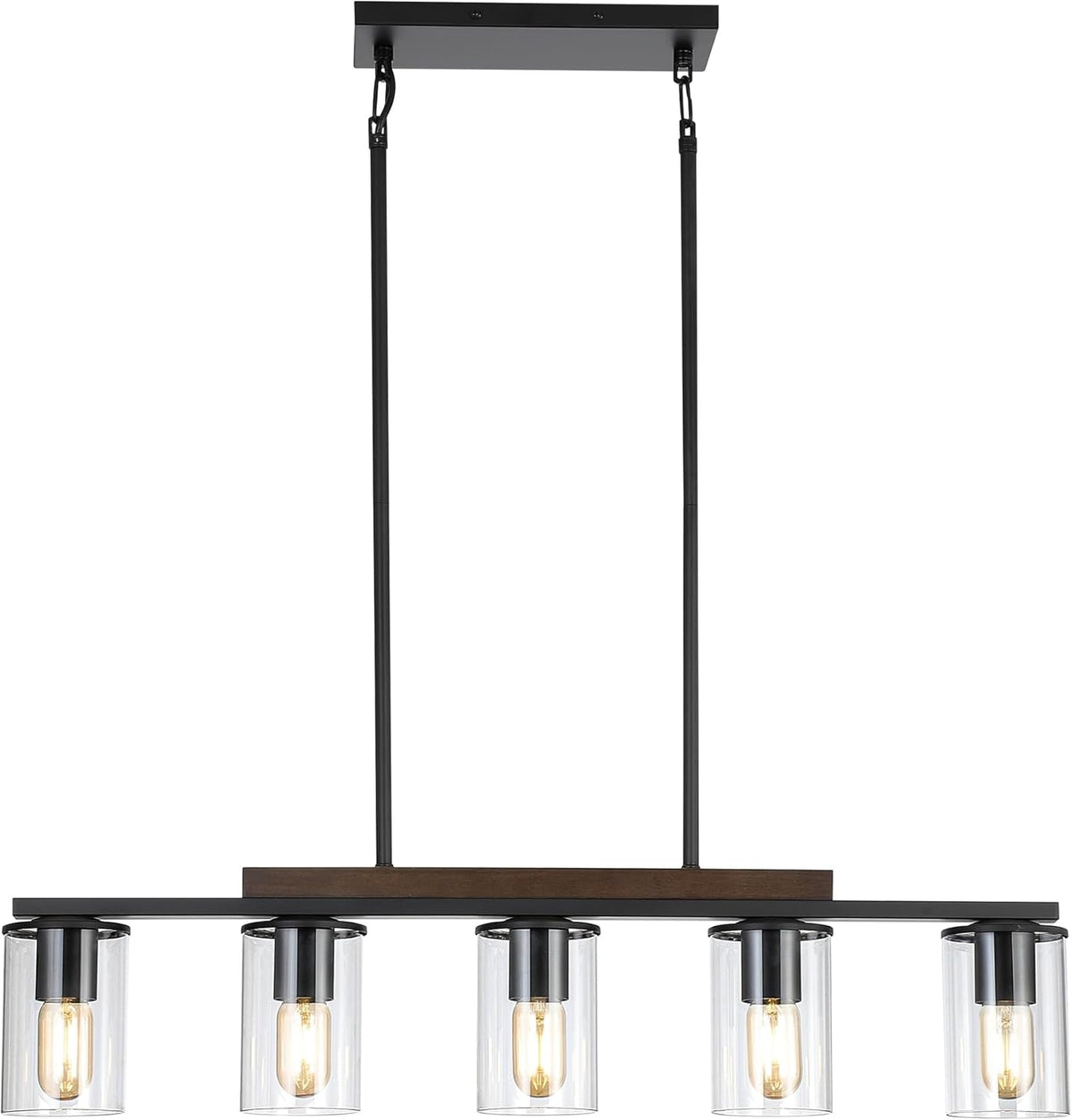 Farmhouse Black Linear Chandelier
