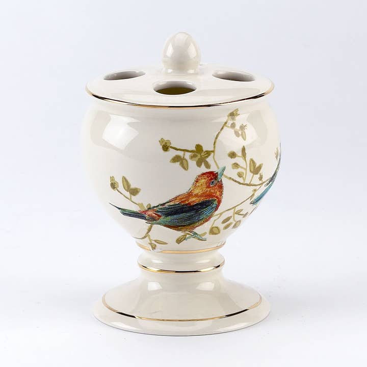 Gilded Birds Toothbrush Holder