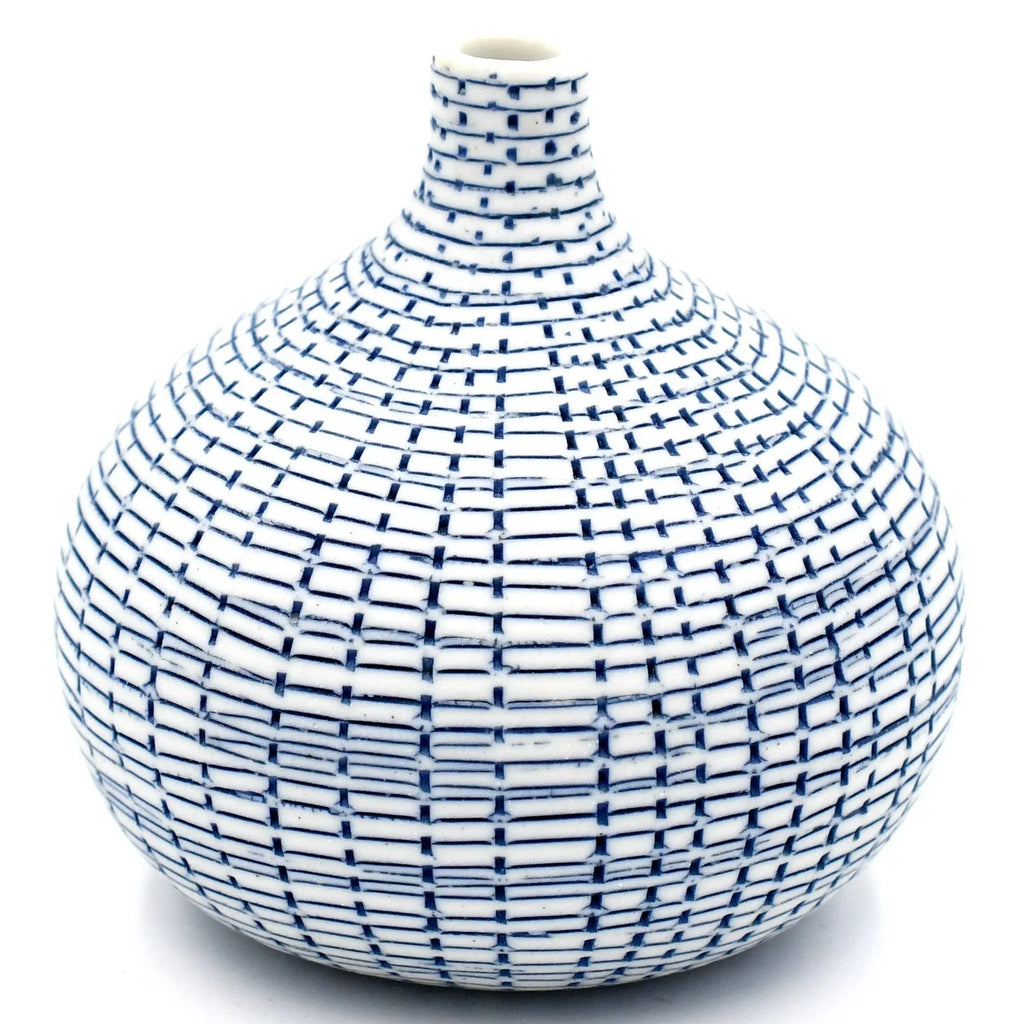 Coastal Reef Textured Porcelain Bud Vase