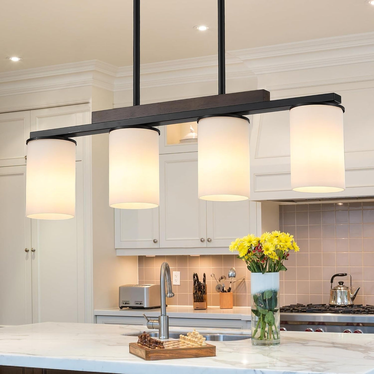 Farmhouse Black Linear Chandelier
