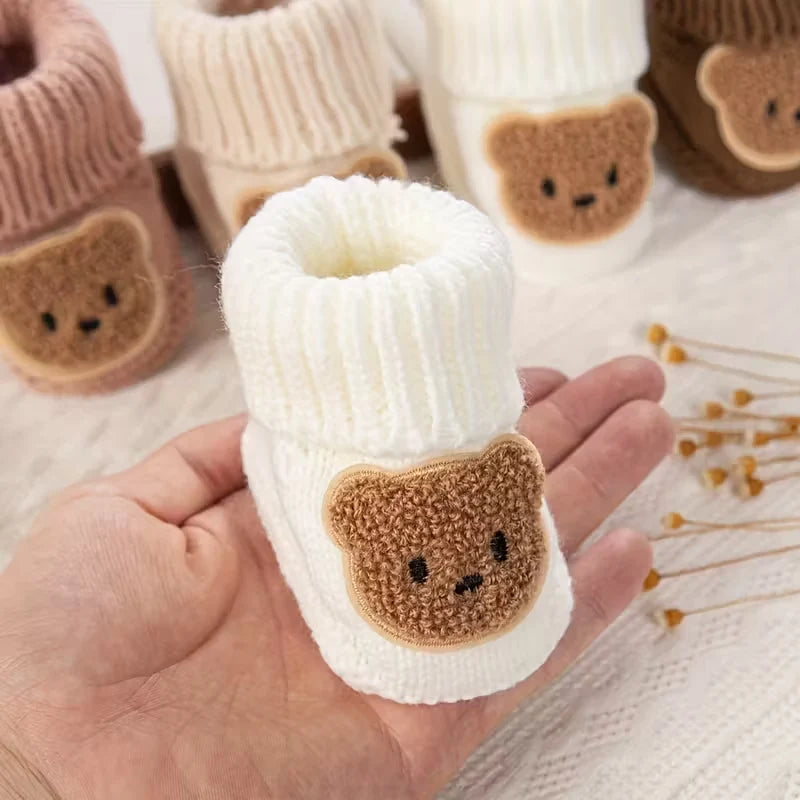 Little Bear Knit Baby Booties