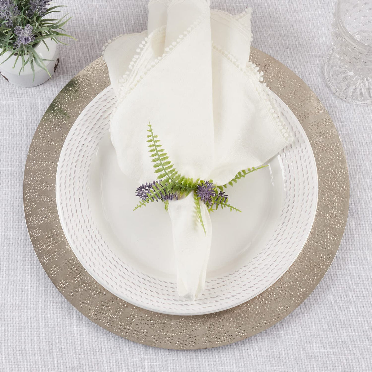 Handmade Lavender Decorative Napkin Rings