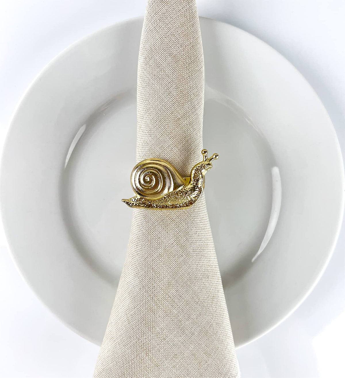 Nature's Touch Snail Metal Napkin Rings