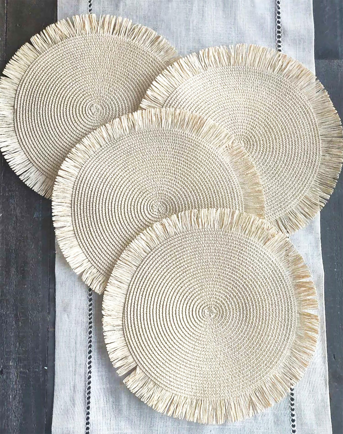 Handwoven Fringe Boho Placemats