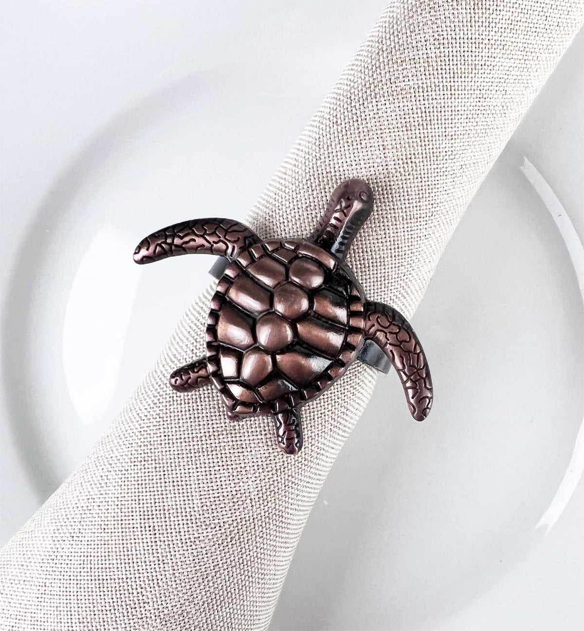 Nature's Touch Sea Turtle Metal Napkin Rings