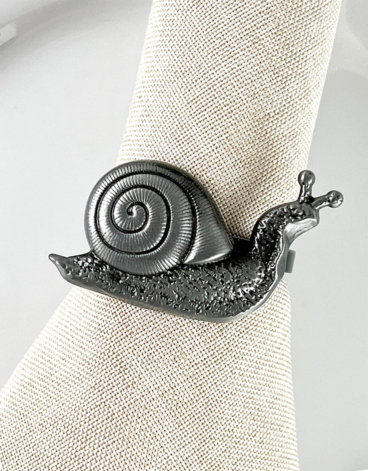 Nature's Touch Snail Metal Napkin Rings