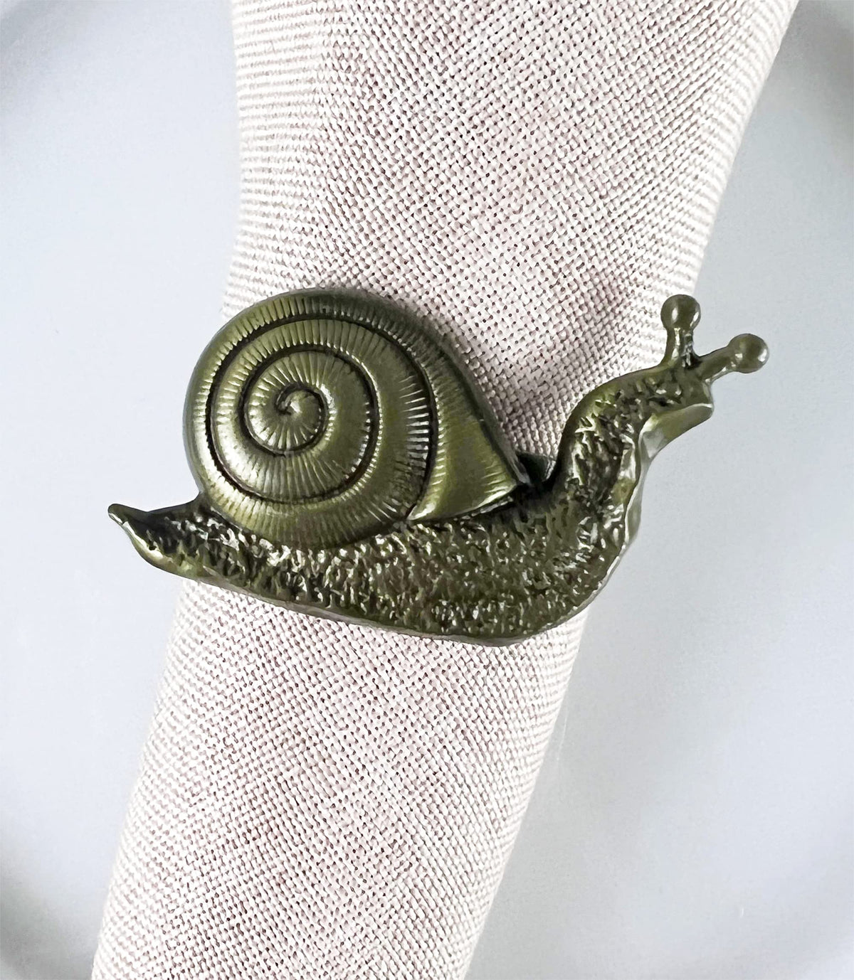 Nature's Touch Snail Metal Napkin Rings