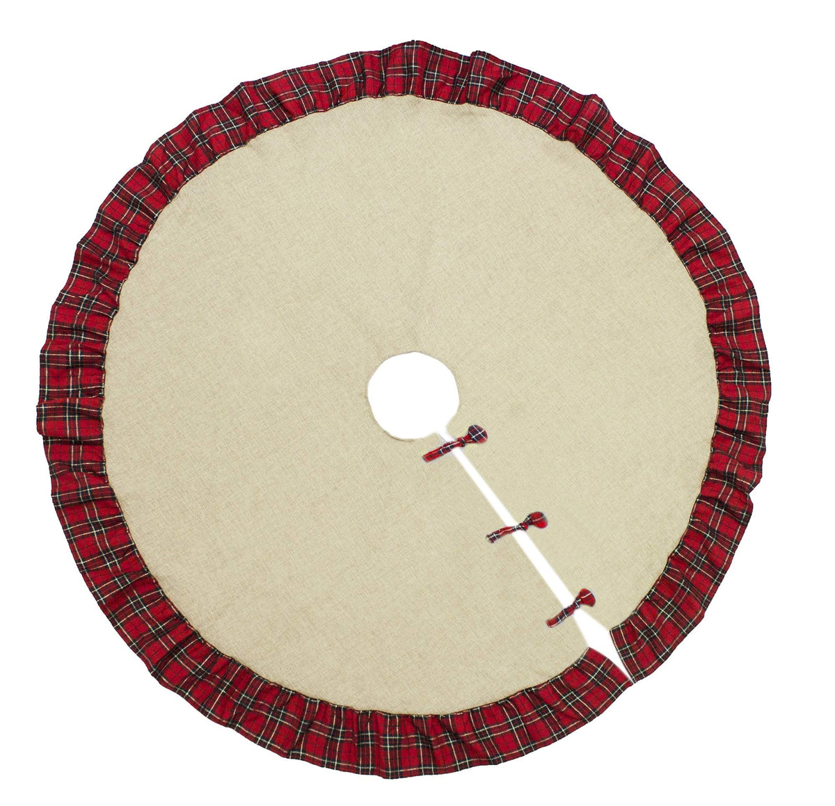Holiday Tartan Plaid Dazzle Christmas Decorative Tree Skirt