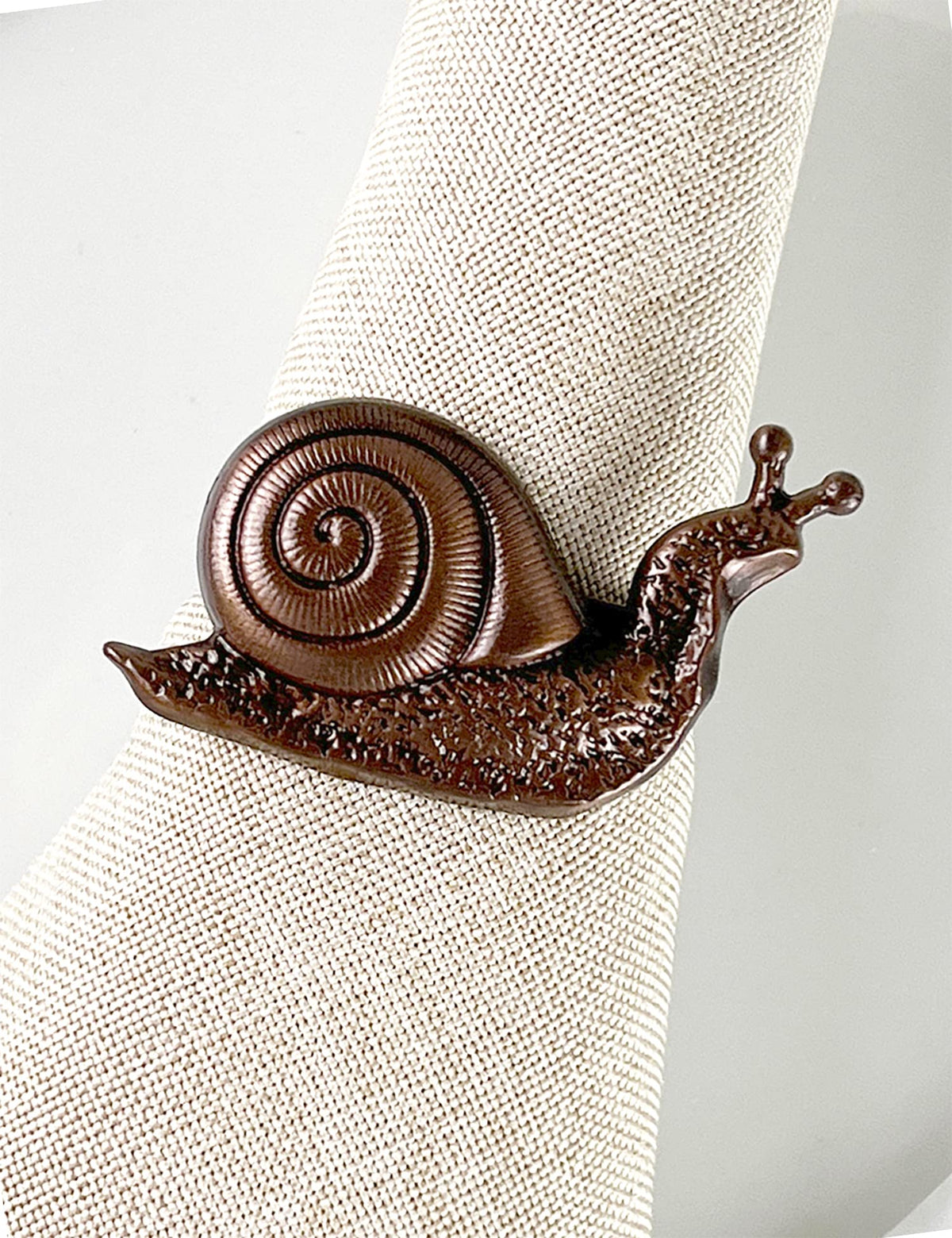 Nature's Touch Snail Metal Napkin Rings