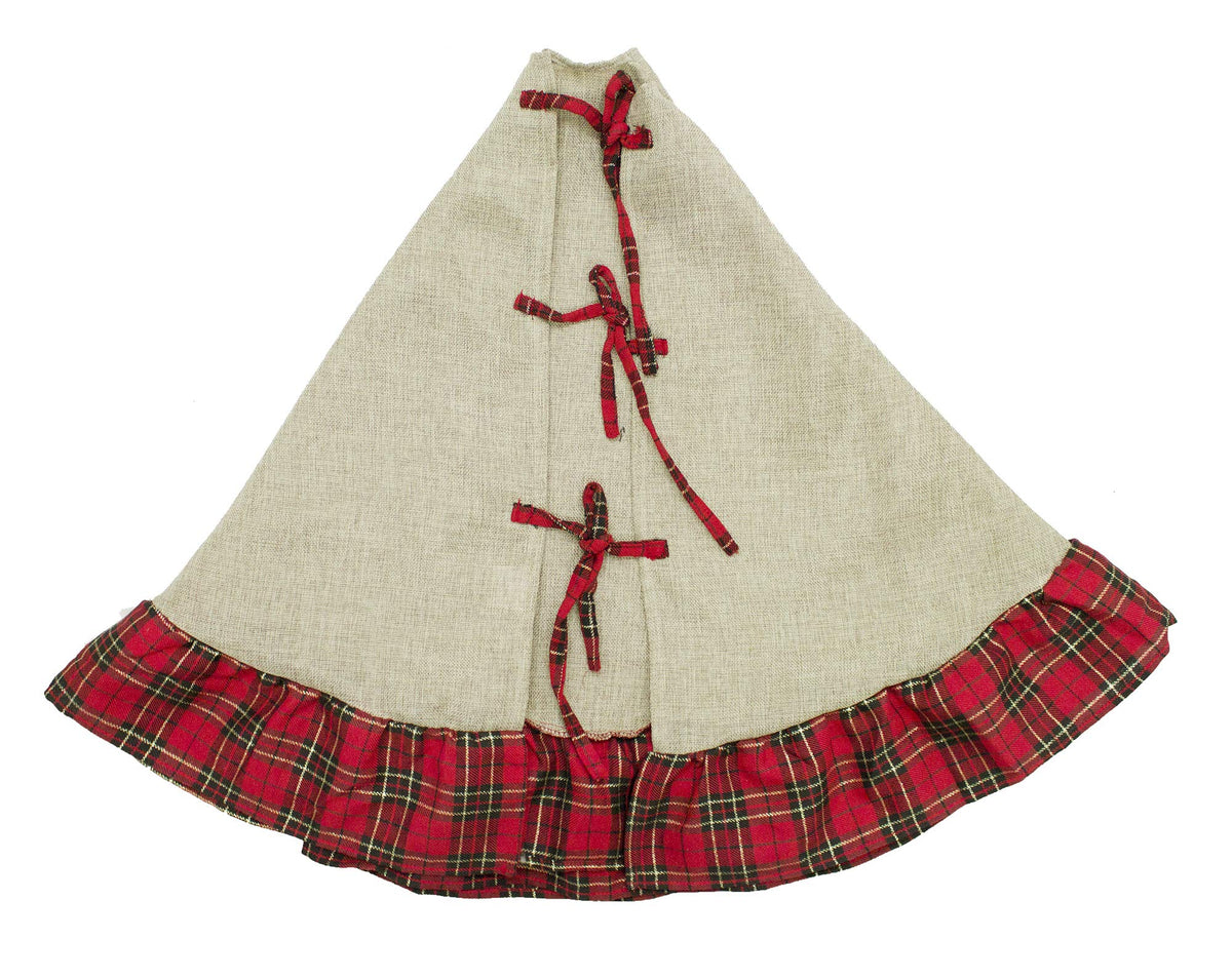 Holiday Tartan Plaid Dazzle Christmas Decorative Tree Skirt
