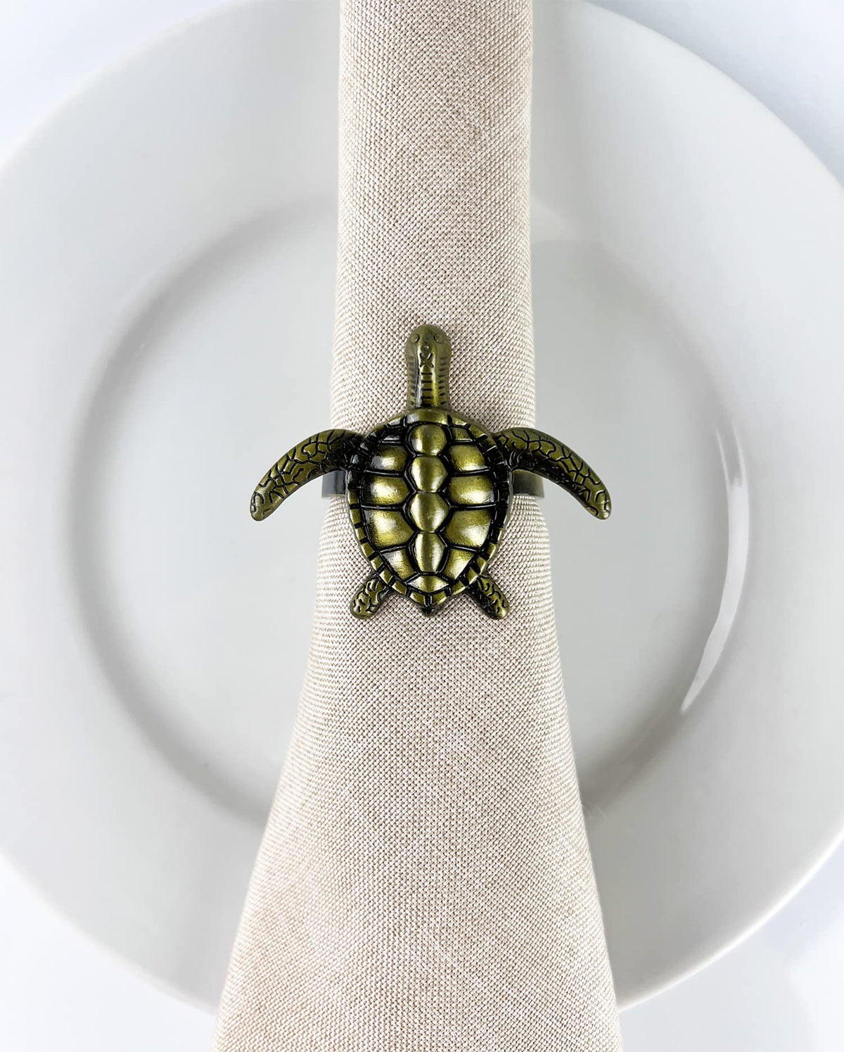 Nature's Touch Sea Turtle Metal Napkin Rings